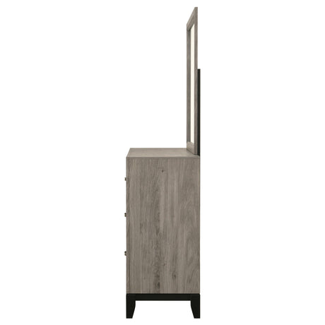 Watson Light Taupe 6-drawer Bedroom Dresser and Mirror from Coaster - Luna Furniture