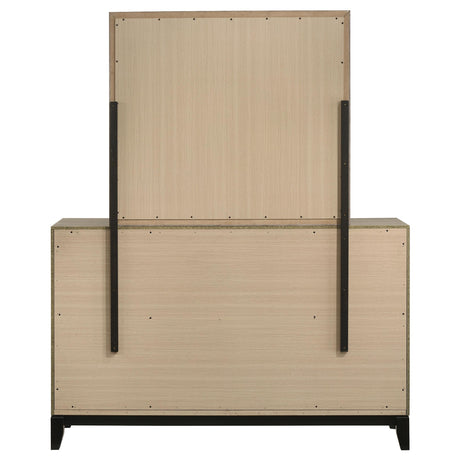 Watson Light Taupe 6-drawer Bedroom Dresser and Mirror from Coaster - Luna Furniture