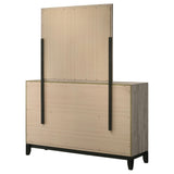 Watson Light Taupe 6-drawer Bedroom Dresser and Mirror from Coaster - Luna Furniture