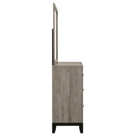 Watson Light Taupe 6-drawer Bedroom Dresser and Mirror from Coaster - Luna Furniture