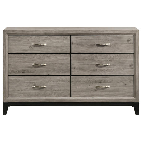 Watson Light Taupe 6-drawer Bedroom Dresser Cabinet from Coaster - Luna Furniture