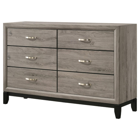 Watson Light Taupe 6-drawer Bedroom Dresser Cabinet from Coaster - Luna Furniture