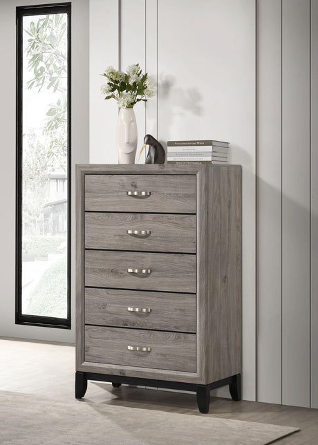 Watson Light Taupe 5-drawer Bedroom Chest of Drawers from Coaster - Luna Furniture