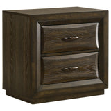Atlas Dark Oak and Gray 4-piece Eastern King Bedroom Set from Coaster - Luna Furniture