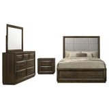 Atlas Dark Oak and Gray 4-piece Queen Bedroom Set from Coaster - Luna Furniture