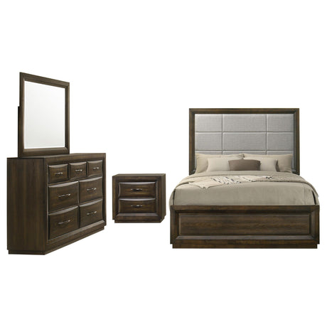 Atlas Dark Oak and Gray 4-piece Queen Bedroom Set from Coaster - Luna Furniture