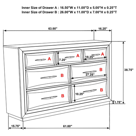 Atlas Dark Oak and Gray Bedroom Set from Coaster - Luna Furniture