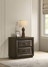 Atlas Dark Oak 2-drawer Bedroom Nightstand Bedside Table from Coaster - Luna Furniture