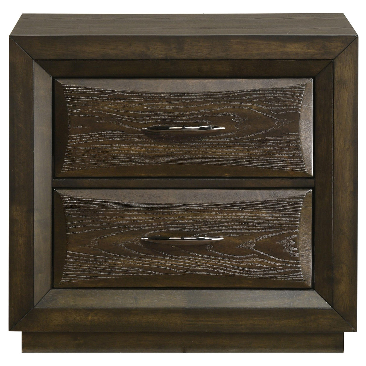 Atlas Dark Oak 2-drawer Bedroom Nightstand Bedside Table from Coaster - Luna Furniture