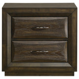 Atlas Dark Oak 2-drawer Bedroom Nightstand Bedside Table from Coaster - Luna Furniture