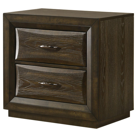 Atlas Dark Oak 2-drawer Bedroom Nightstand Bedside Table from Coaster - Luna Furniture