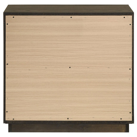 Atlas Dark Oak 2-drawer Bedroom Nightstand Bedside Table from Coaster - Luna Furniture