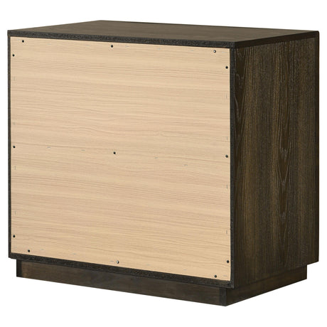 Atlas Dark Oak 2-drawer Bedroom Nightstand Bedside Table from Coaster - Luna Furniture