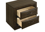 Atlas Dark Oak 2-drawer Bedroom Nightstand Bedside Table from Coaster - Luna Furniture