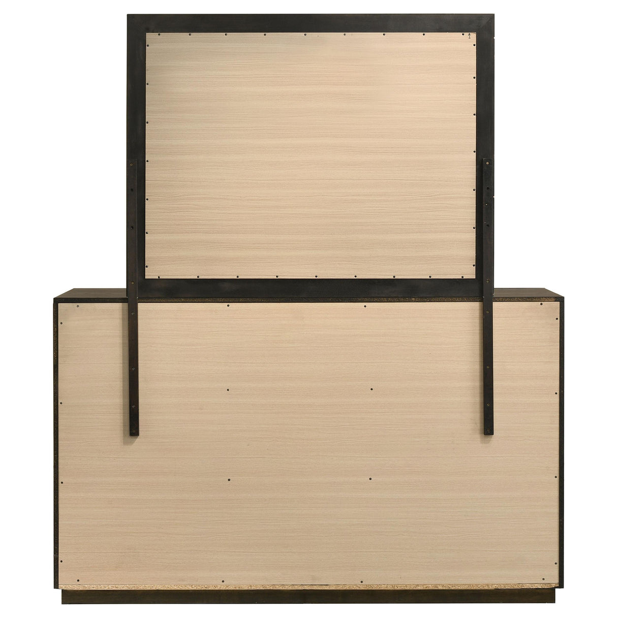 Atlas Dark Oak 7-drawer Bedroom Dresser and Mirror Set from Coaster - Luna Furniture