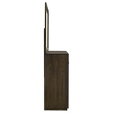 Atlas Dark Oak 7-drawer Bedroom Dresser and Mirror Set from Coaster - Luna Furniture