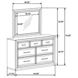 Atlas Dark Oak 7-drawer Bedroom Dresser and Mirror Set from Coaster - Luna Furniture
