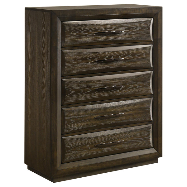 Atlas Dark Oak 5-drawer Bedroom Chest of Drawers