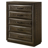 Atlas Dark Oak 5-drawer Bedroom Chest of Drawers from Coaster - Luna Furniture