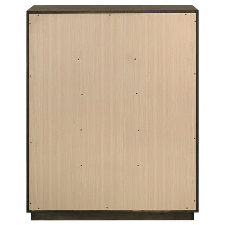 Atlas Dark Oak 5-drawer Bedroom Chest of Drawers from Coaster - Luna Furniture