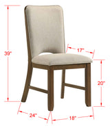 Shari Brown 5-Piece Round Dining Set from Crown Mark - Luna Furniture