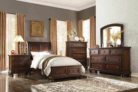 Cumberland Brown Cherry Nightstand from Homelegance - Luna Furniture