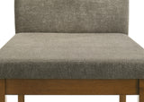 Linus Brown/Gray Side Chair, Set of 2