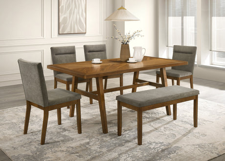 Linus Brown/Gray Dining Room Set from Crown Mark - Luna Furniture