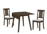 Lino Brown 3-Piece Dining Room Set with Drop Leaf from Crown Mark - Luna Furniture