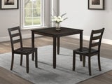 Portica Espresso 3-Piece Dining Room Set