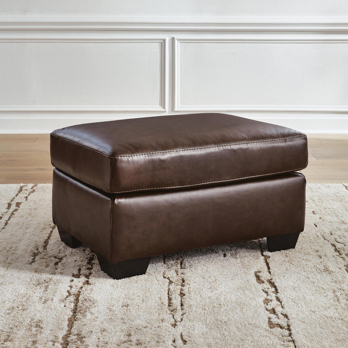 Santorine Dark Brown Ottoman from Ashley - Luna Furniture