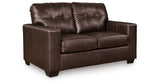 Santorine Dark Brown Loveseat from Ashley - Luna Furniture