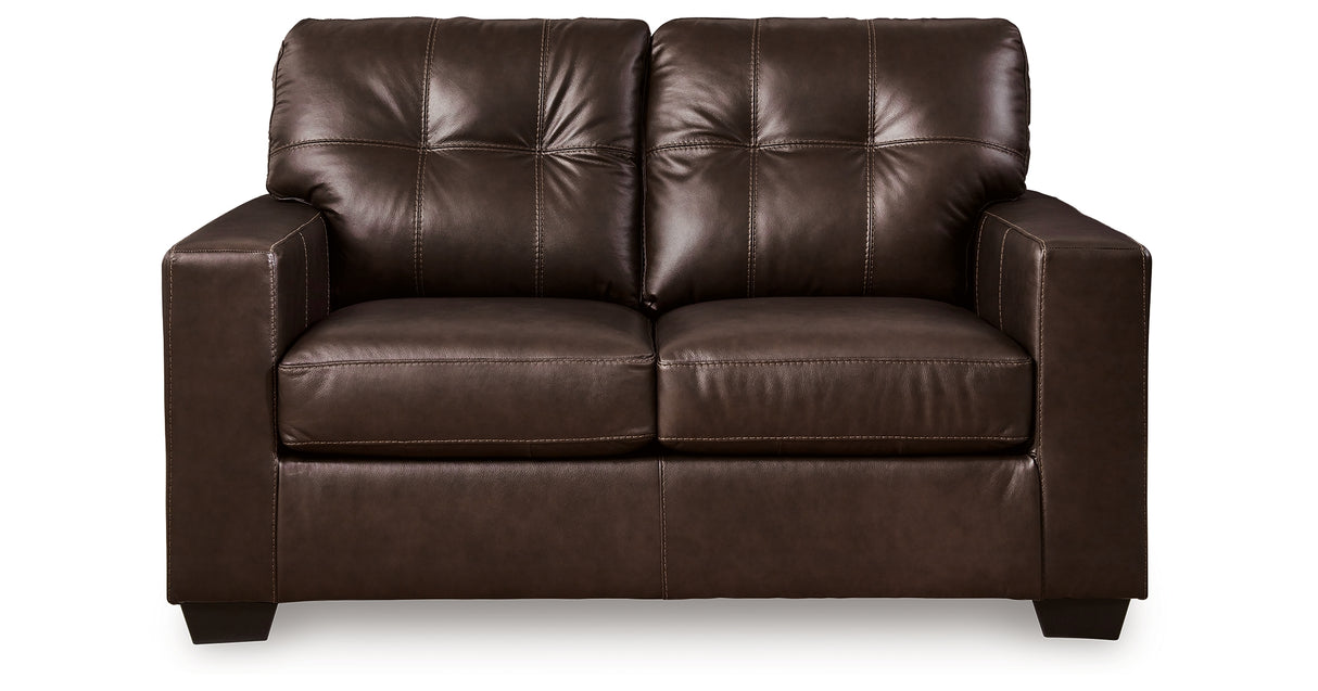 Santorine Dark Brown Loveseat from Ashley - Luna Furniture