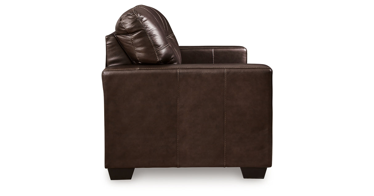 Santorine Dark Brown Loveseat from Ashley - Luna Furniture