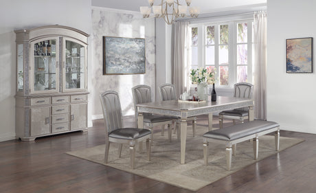 Klina Silver Champagne Dining Bench from Crown Mark - Luna Furniture