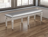 Klina Silver Champagne Dining Bench from Crown Mark - Luna Furniture