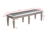 Klina Silver Champagne Dining Bench from Crown Mark - Luna Furniture