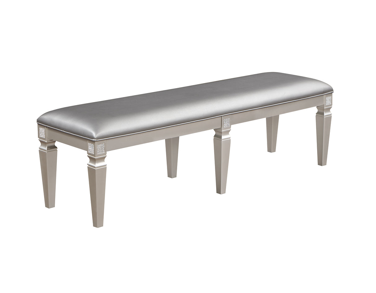 Klina Silver Champagne Dining Bench from Crown Mark - Luna Furniture