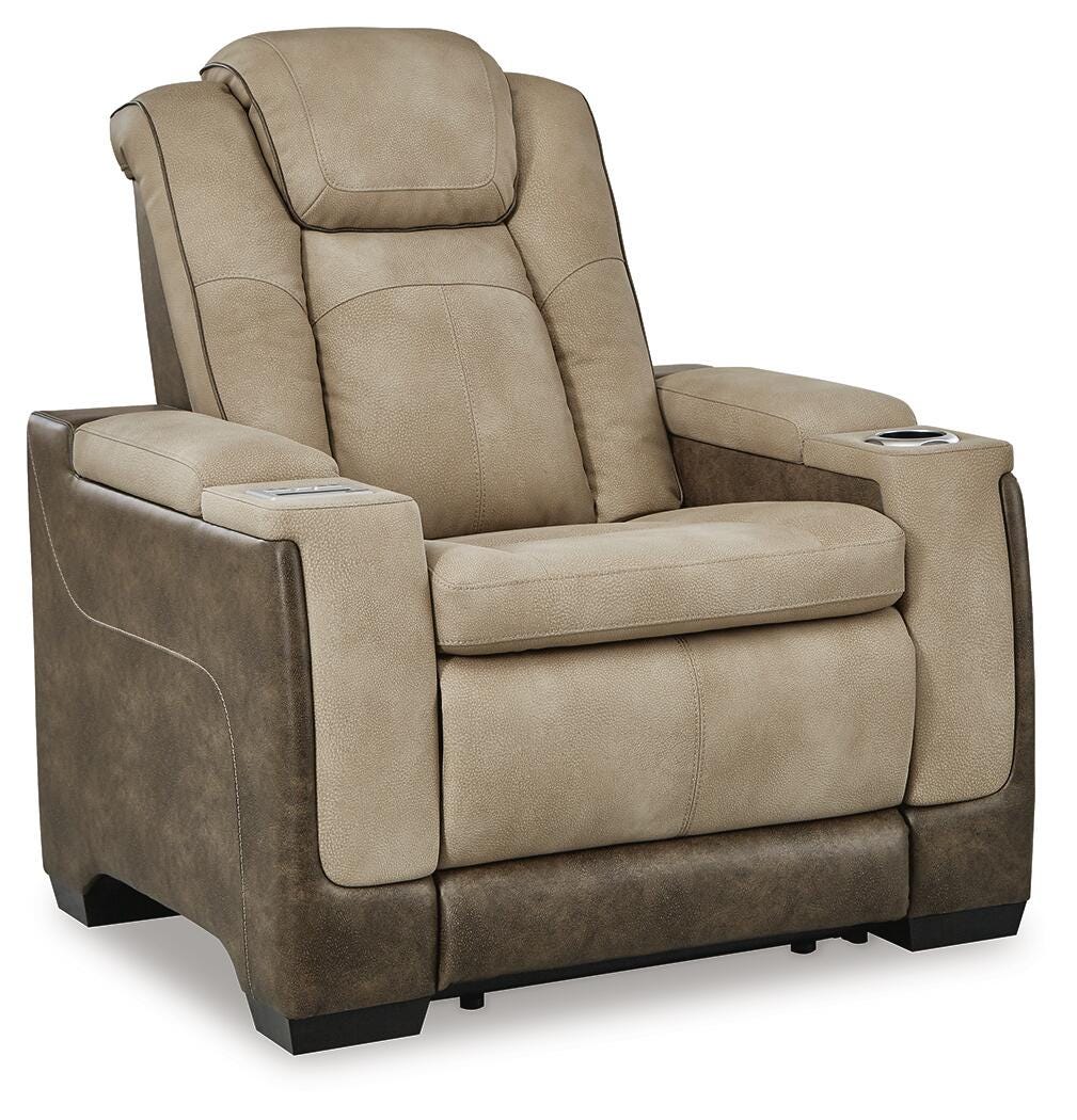 Next-Gen DuraPella Sand Power Recliner from Ashley Furniture - Luna Furniture