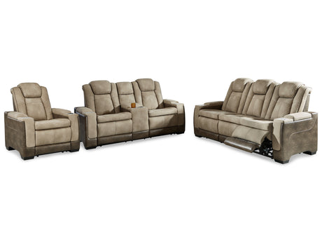Next-Gen DuraPella Sand Power Reclining Sofa, Loveseat and Recliner from Ashley Furniture - Luna Furniture