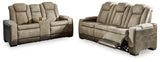 Next-Gen Durapella Sand Power Reclining Sofa and Loveseat from Ashley Furniture - Luna Furniture