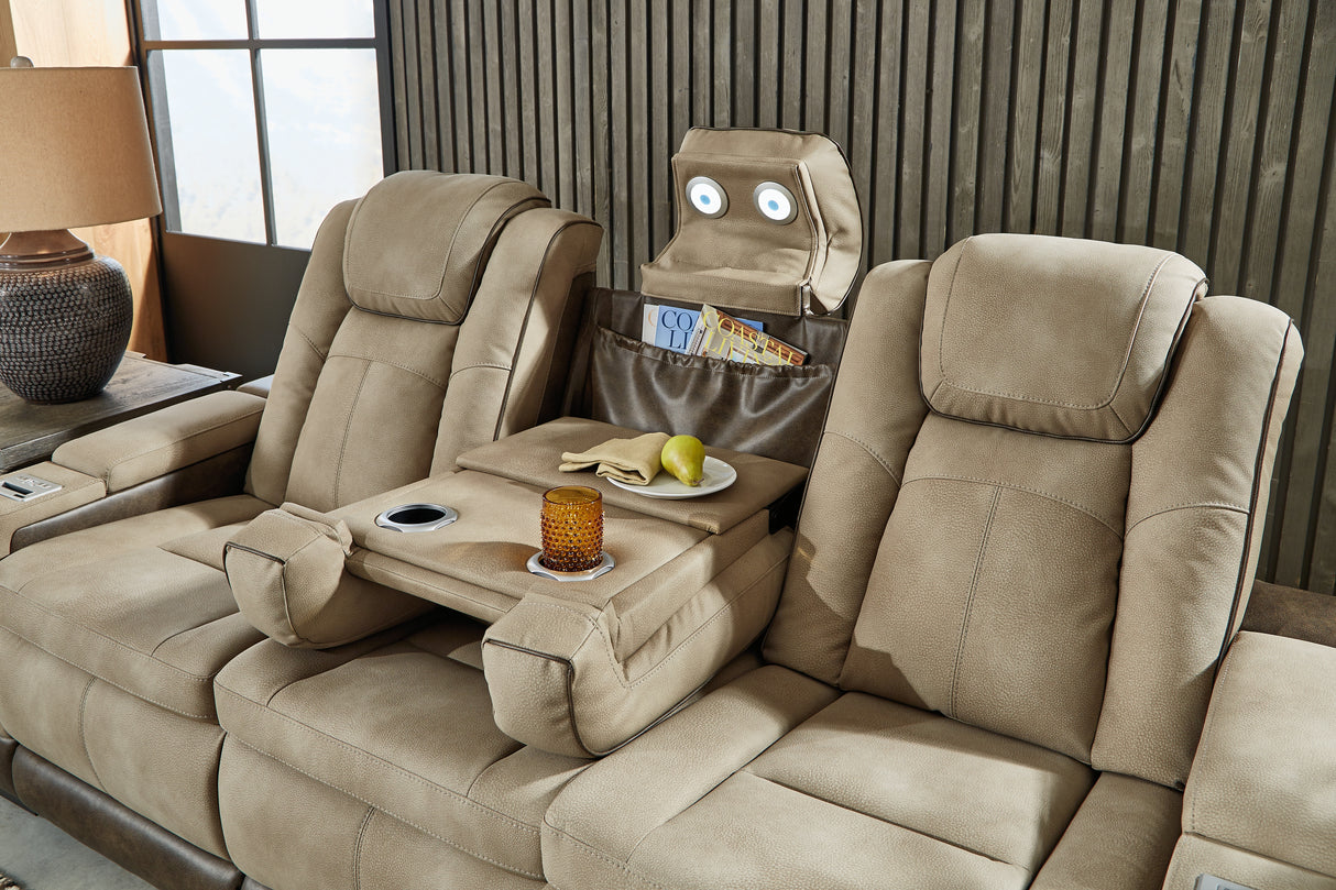 Next-Gen Durapella Sand Power Reclining Sofa and Loveseat from Ashley Furniture - Luna Furniture