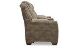 Next-Gen DuraPella Sand Power Reclining Loveseat with Console from Ashley - Luna Furniture