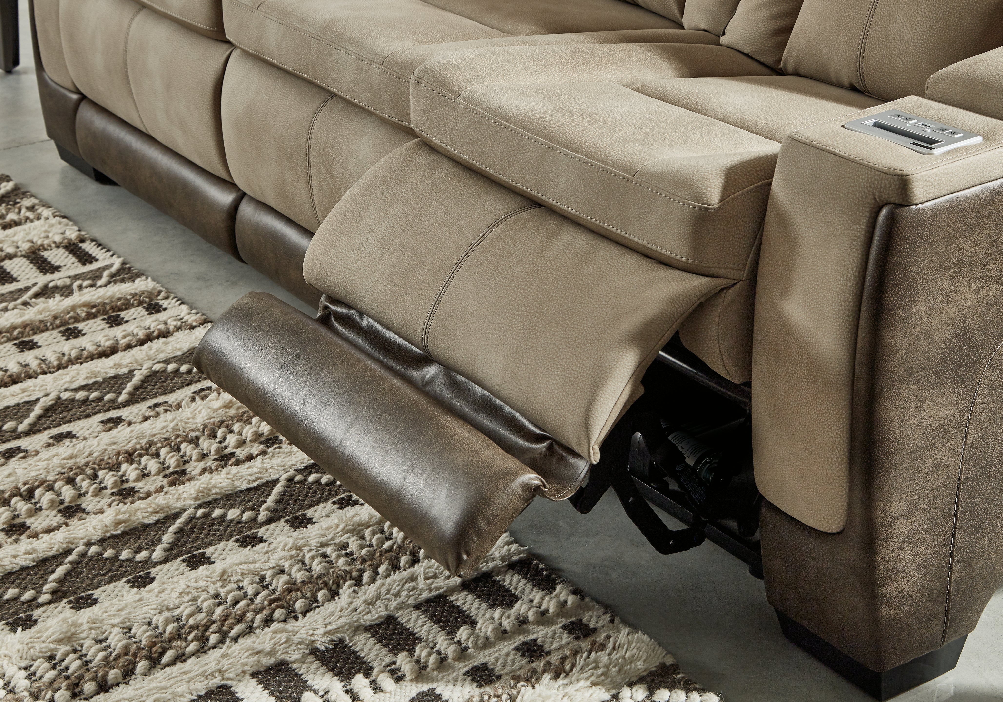 Ashley Next-Gen Durapella Sand Power Reclining Sofa and Loveseat