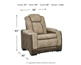 Next-Gen DuraPella Sand Power Recliner from Ashley - Luna Furniture