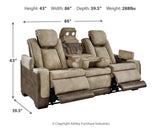 Next-Gen DuraPella Sand Power Reclining Sofa from Ashley Furniture - Luna Furniture