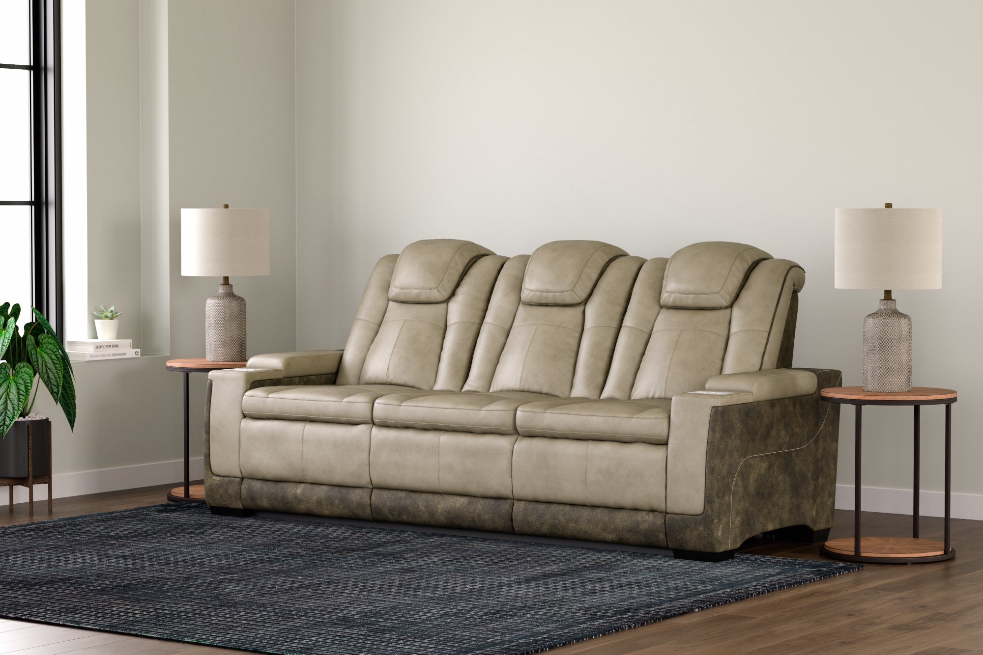 Ashley Calderwell Gray Reclining Living Room Set - Luna Furniture