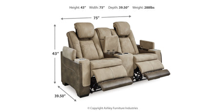 Next-Gen DuraPella Sand Power Reclining Loveseat and Power Recliner from Ashley Furniture - Luna Furniture