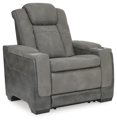 Next-Gen DuraPella Slate Power Recliner from Ashley Furniture - Luna Furniture
