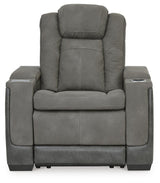 Next-Gen Durapella Slate Power Reclining Sofa and Power Recliner from Ashley - Luna Furniture